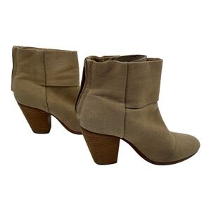 Rag & Bone Tan Canvas Booties Womens Size 40‎ / 9.5